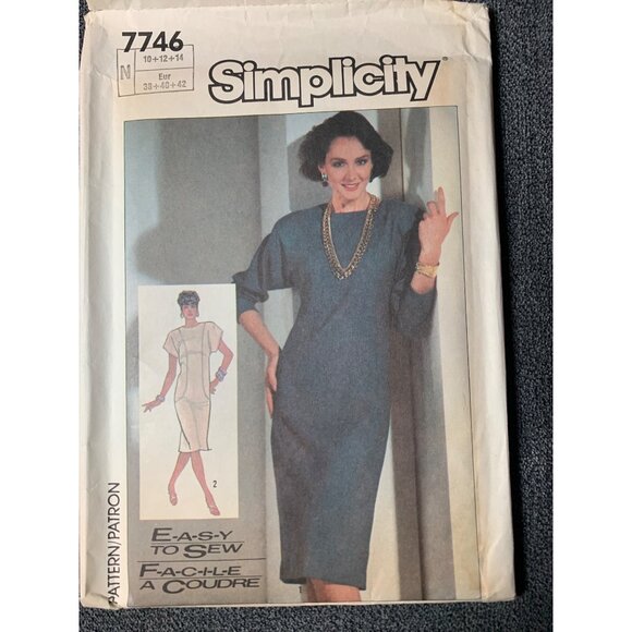 Simplicity Misses Dress Sewing Pattern sz 10 - 14 7746 - uncut - Picture 1 of 10